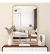 Amazon.com: FUWU HOME Wood Bathroom Mirror for Wall 20